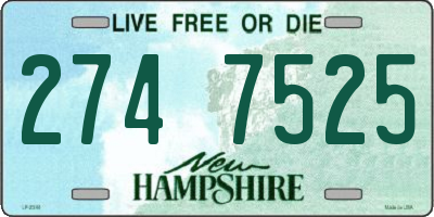 NH license plate 2747525