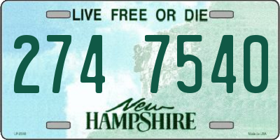 NH license plate 2747540
