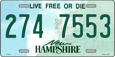 NH license plate 2747553