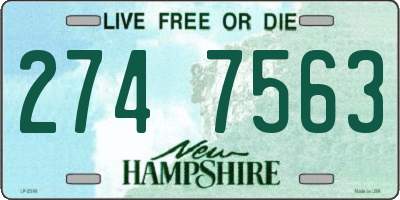NH license plate 2747563
