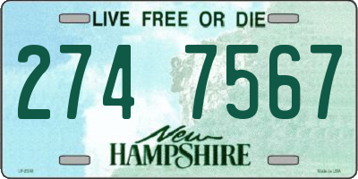 NH license plate 2747567