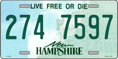 NH license plate 2747597