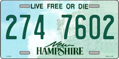 NH license plate 2747602