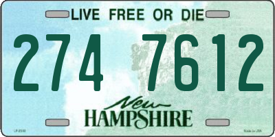 NH license plate 2747612