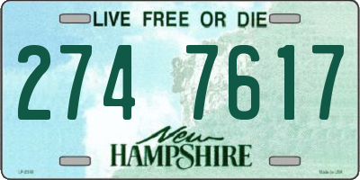 NH license plate 2747617