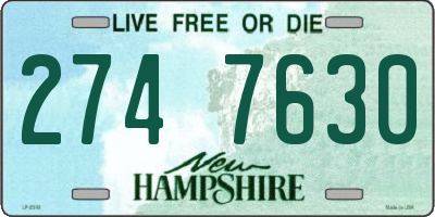NH license plate 2747630