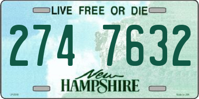 NH license plate 2747632