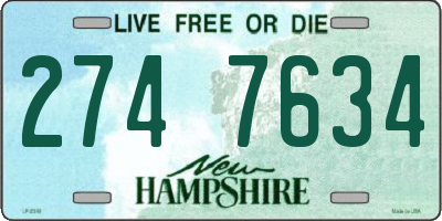 NH license plate 2747634