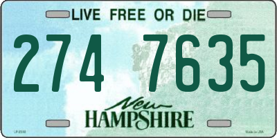 NH license plate 2747635
