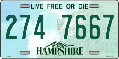 NH license plate 2747667