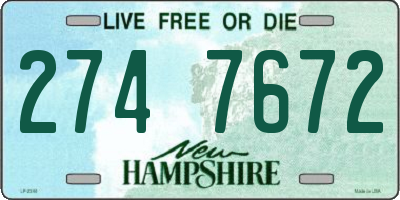 NH license plate 2747672