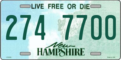NH license plate 2747700
