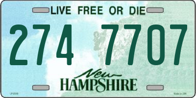 NH license plate 2747707