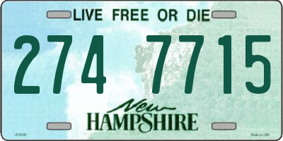 NH license plate 2747715