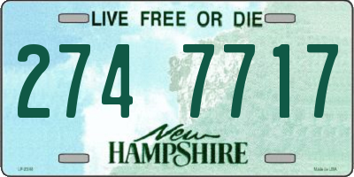 NH license plate 2747717