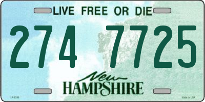 NH license plate 2747725