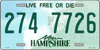 NH license plate 2747726