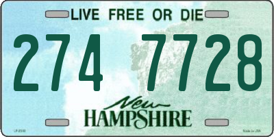 NH license plate 2747728