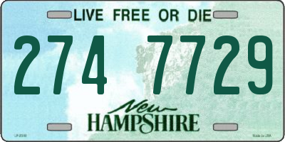 NH license plate 2747729