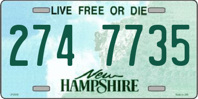 NH license plate 2747735