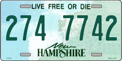 NH license plate 2747742