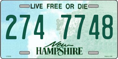NH license plate 2747748