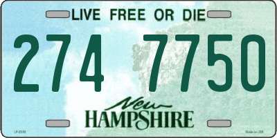 NH license plate 2747750