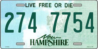 NH license plate 2747754