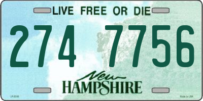 NH license plate 2747756