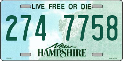 NH license plate 2747758