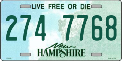 NH license plate 2747768