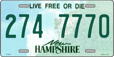 NH license plate 2747770