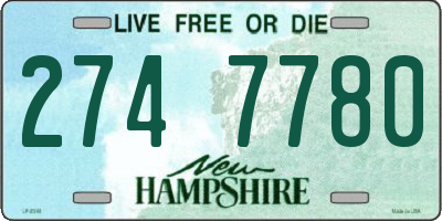 NH license plate 2747780