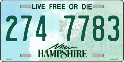 NH license plate 2747783