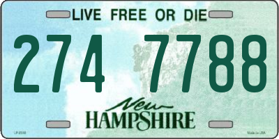 NH license plate 2747788
