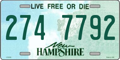 NH license plate 2747792