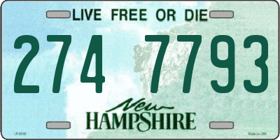 NH license plate 2747793