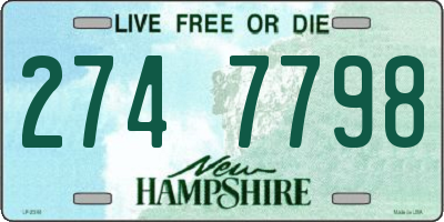 NH license plate 2747798