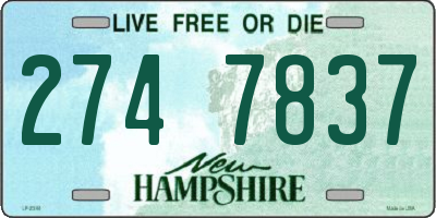 NH license plate 2747837