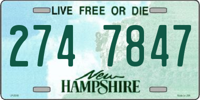 NH license plate 2747847
