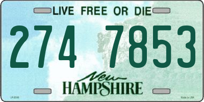 NH license plate 2747853