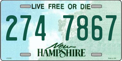 NH license plate 2747867