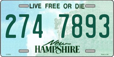 NH license plate 2747893