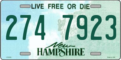 NH license plate 2747923