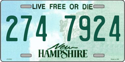 NH license plate 2747924