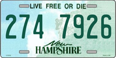 NH license plate 2747926