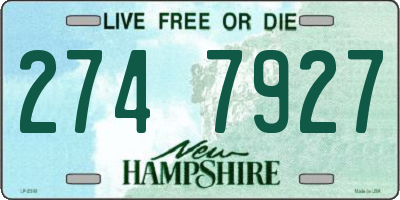 NH license plate 2747927