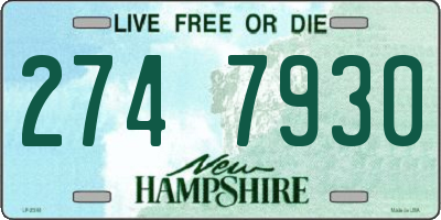 NH license plate 2747930