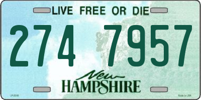 NH license plate 2747957