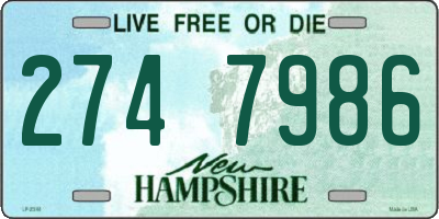 NH license plate 2747986